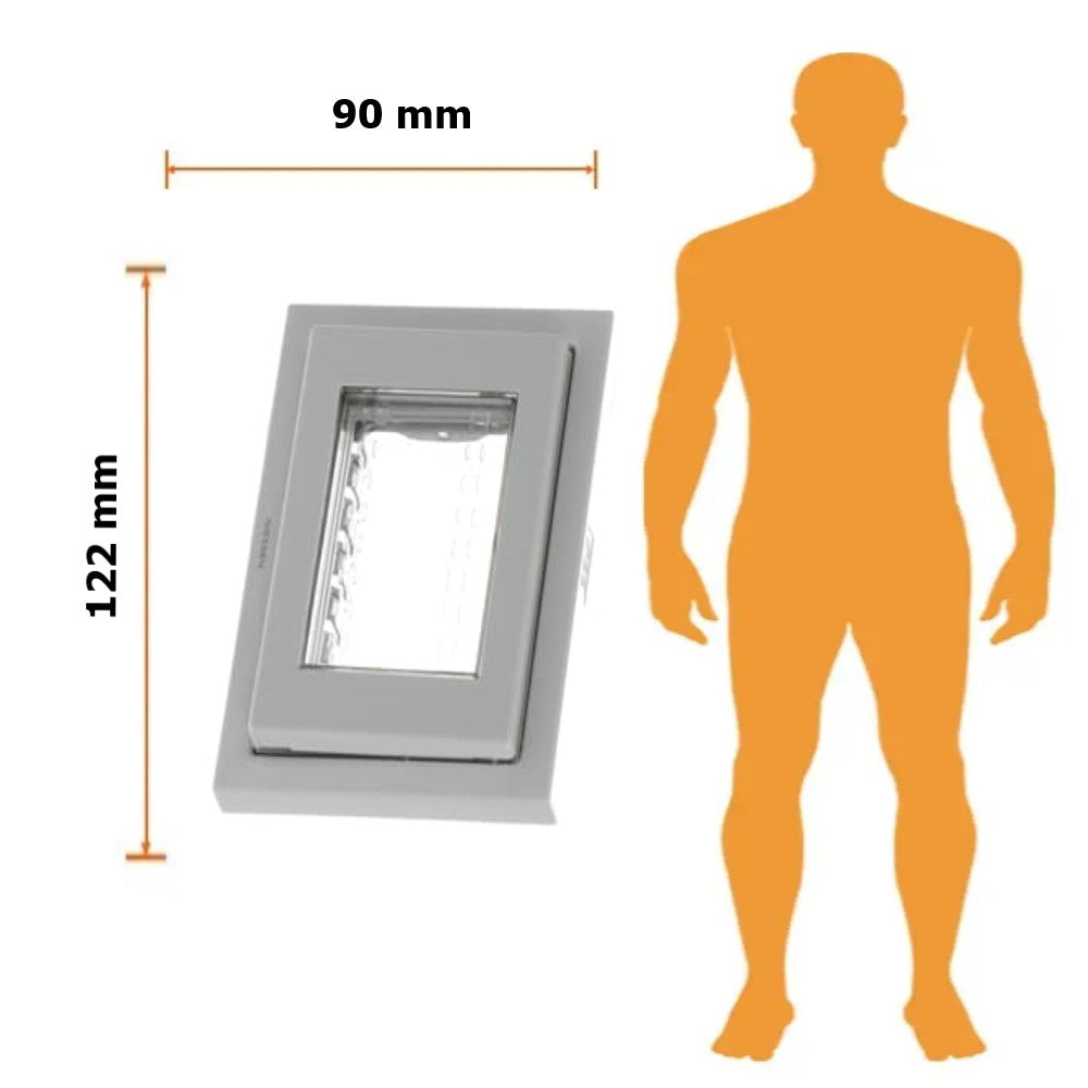 PLACA ESTEVEZ ZENIT PARA INTEMPERIE 3 MÓDULOS GRIS IP55