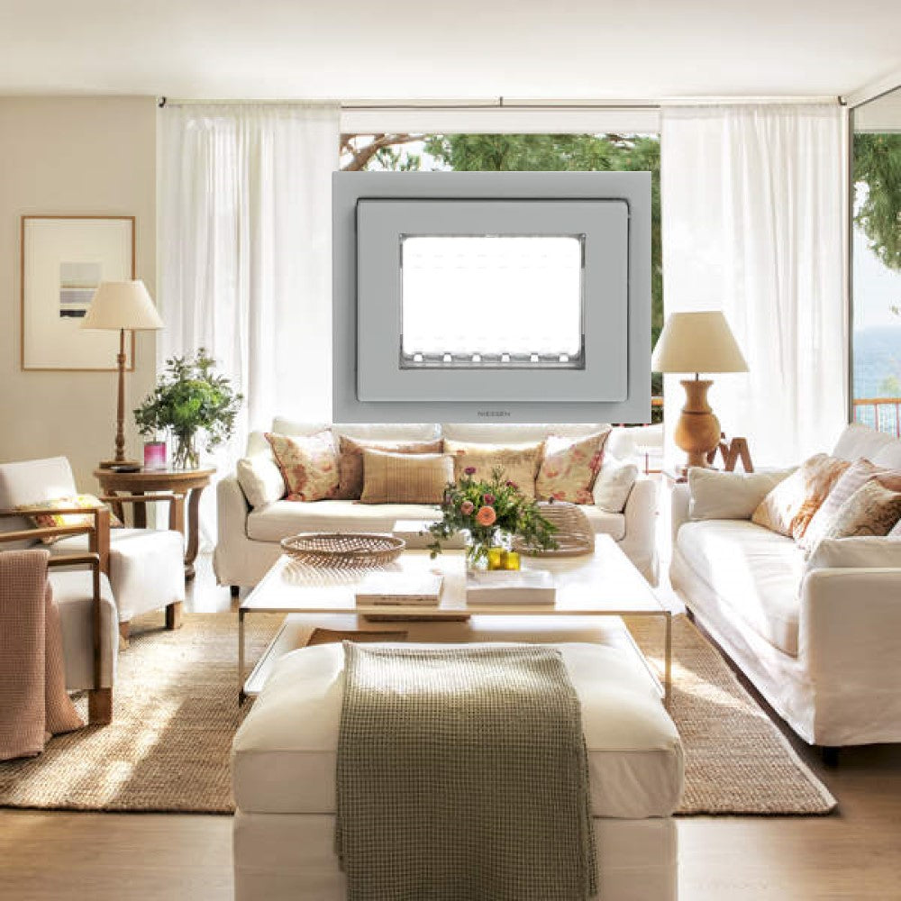 PLACA ESTEVEZ ZENIT PARA INTEMPERIE 3 MÓDULOS GRIS IP55