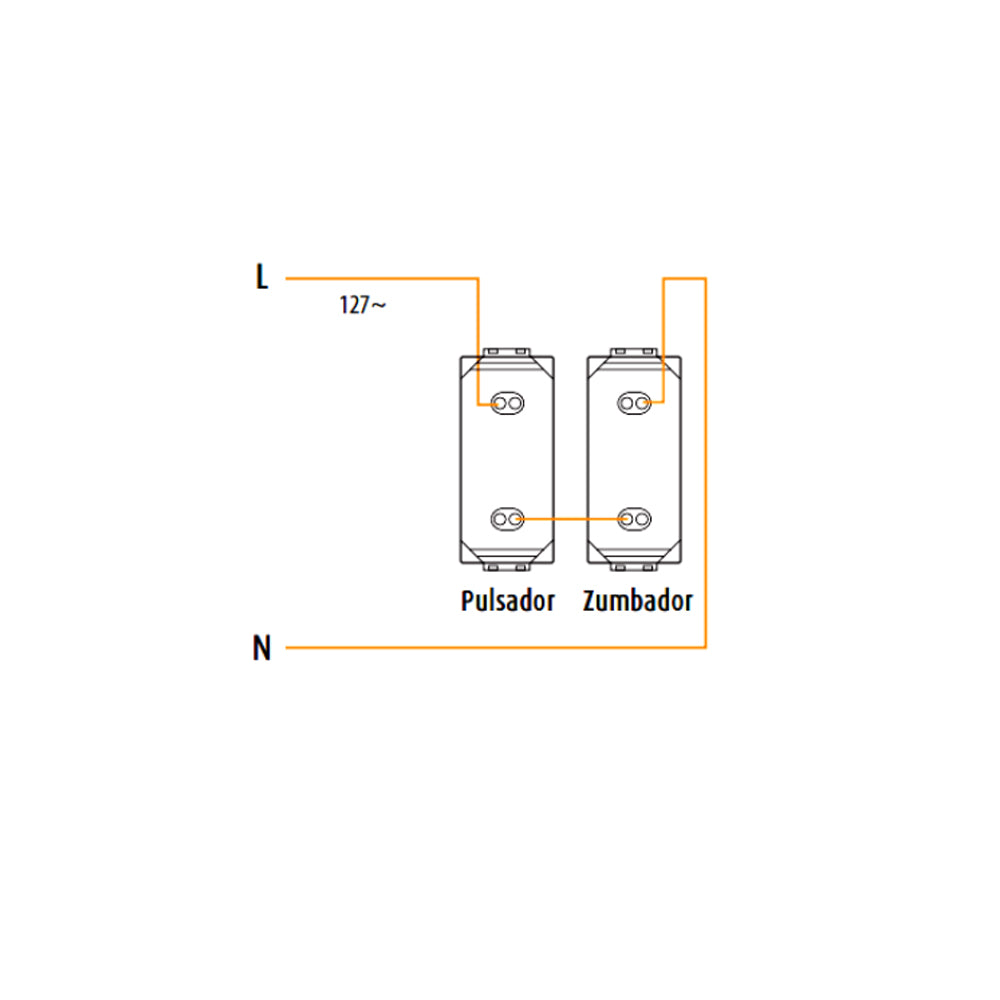 PULSADOR 1 MOD. 10AX 127-277V. N4005N LIVING Y LIGHT