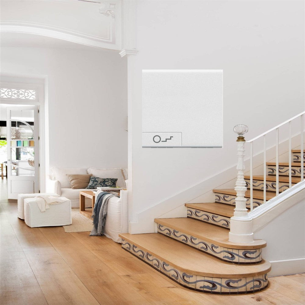 CUBRETECLA SIMBOLO LUZ ESCALERA 2 MOD. N4915M2BN LIVING Y LIGHT