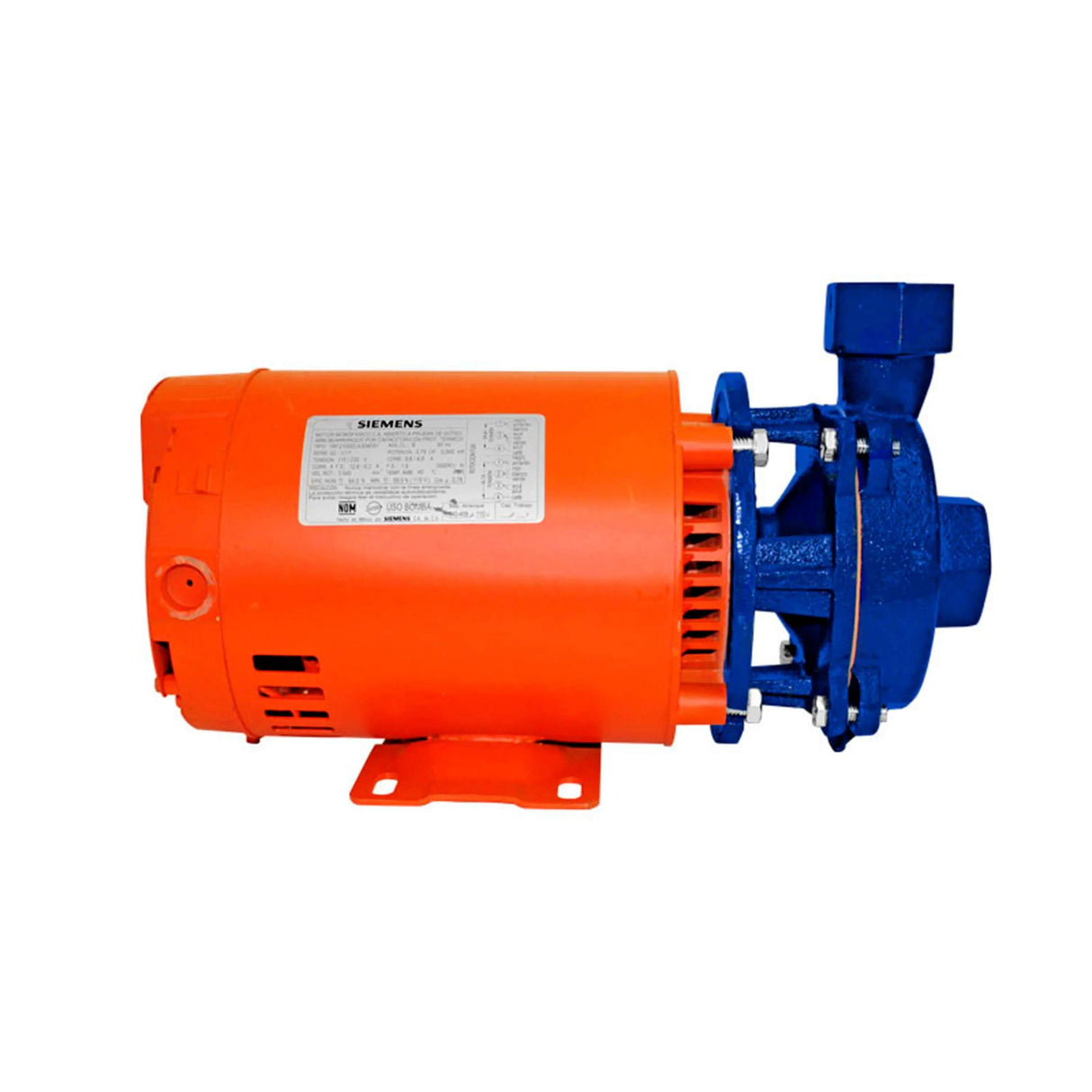 MOTOBOMBA CENTRIFUGA 0.50HP/127V. (1/2") SUCCION 1 1/4" DESC. 1" ALT. 16MTS. 120LTS. POR MIN. MARCA NACESA