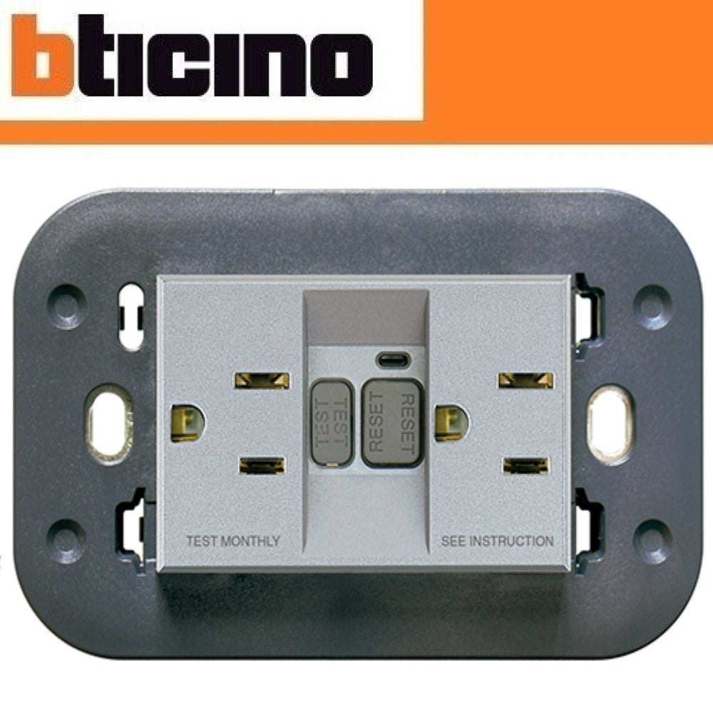 TOMACORRIENTE DUPLEX CON ICFT 15A/127V. NT4188GF