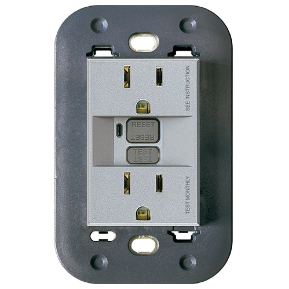 TOMACORRIENTE DUPLEX CON ICFT 15A/127V. NT4188GF