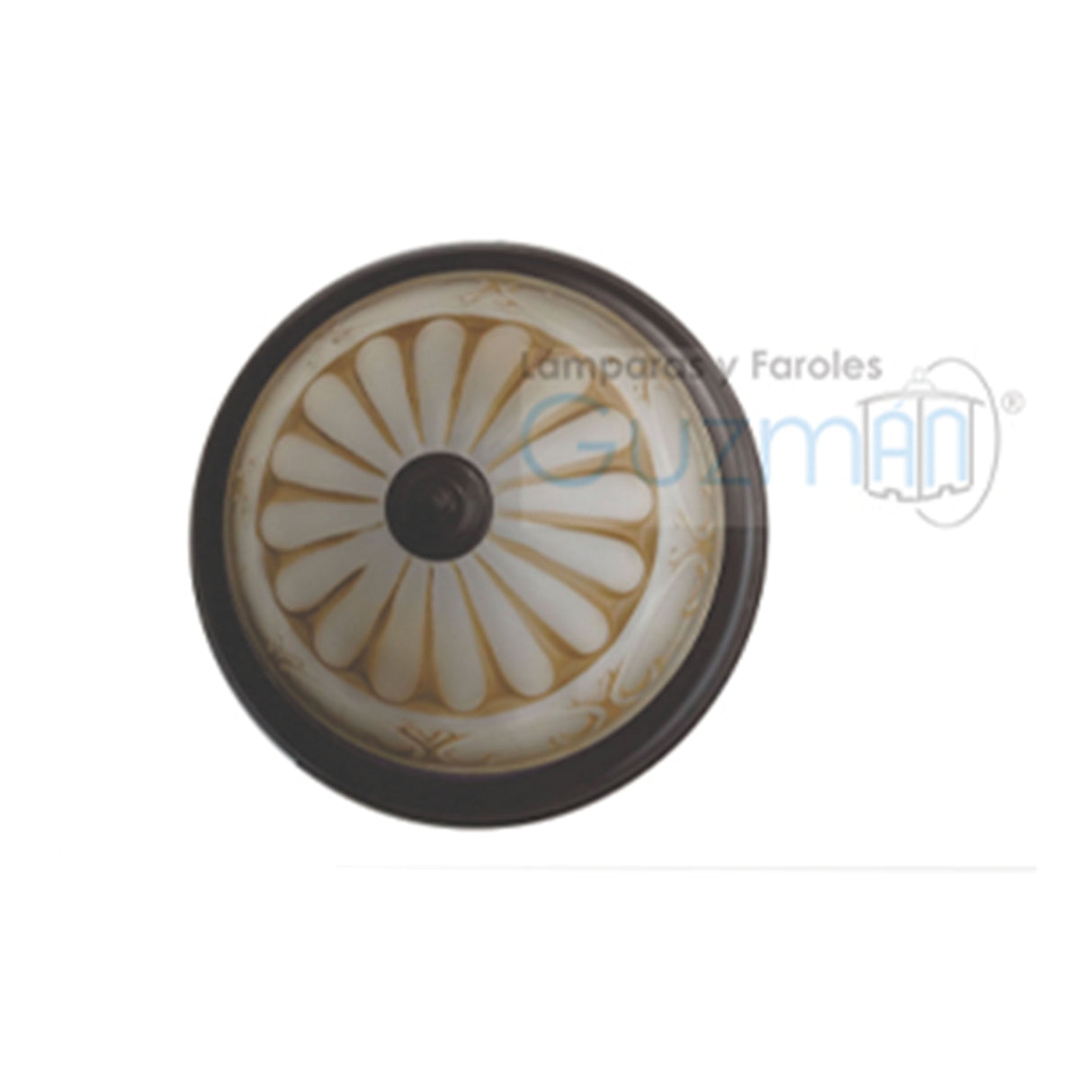 PLAFON MODELO 215 RUSTICO MEDIANO 2 LUCES CHOCOLATE MCA GUZMAN