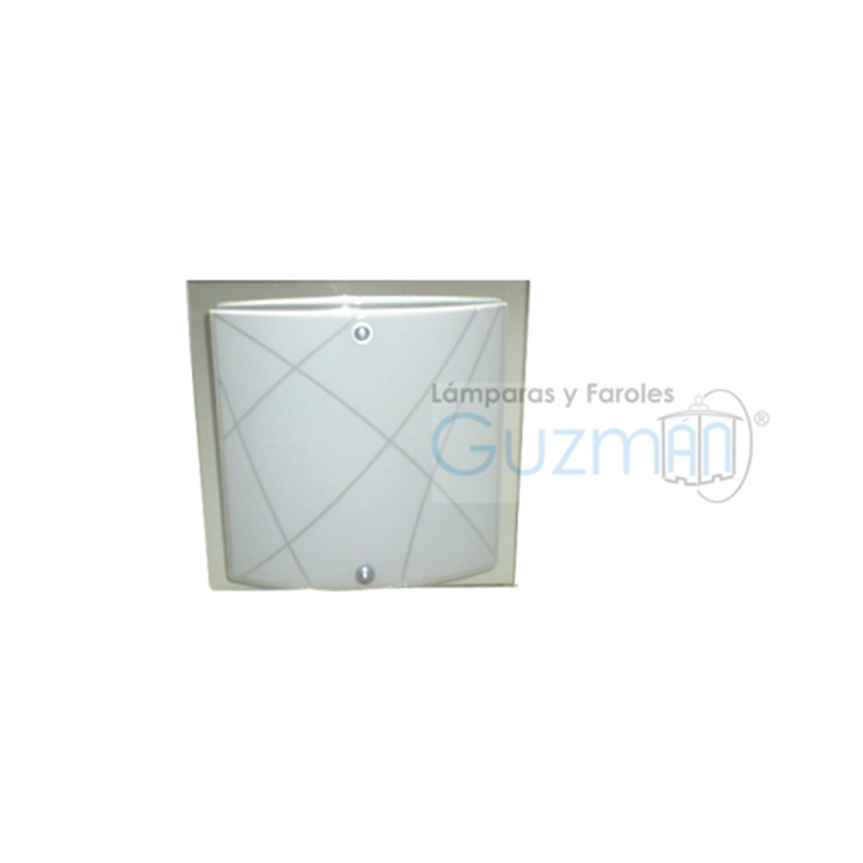 PLAFON ESPEJO RAYA SAND BLAST 2 LUCES SIN FOCO MCA GUZMAN