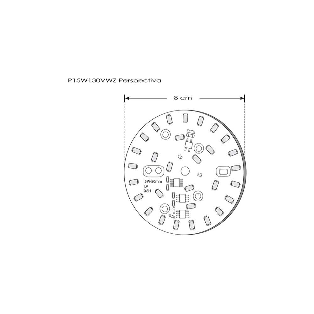 LAMPARA T/PASTILLA REDONDO LED 15W BLANCO CALIDO 120130V IP20 ILUMILEDS