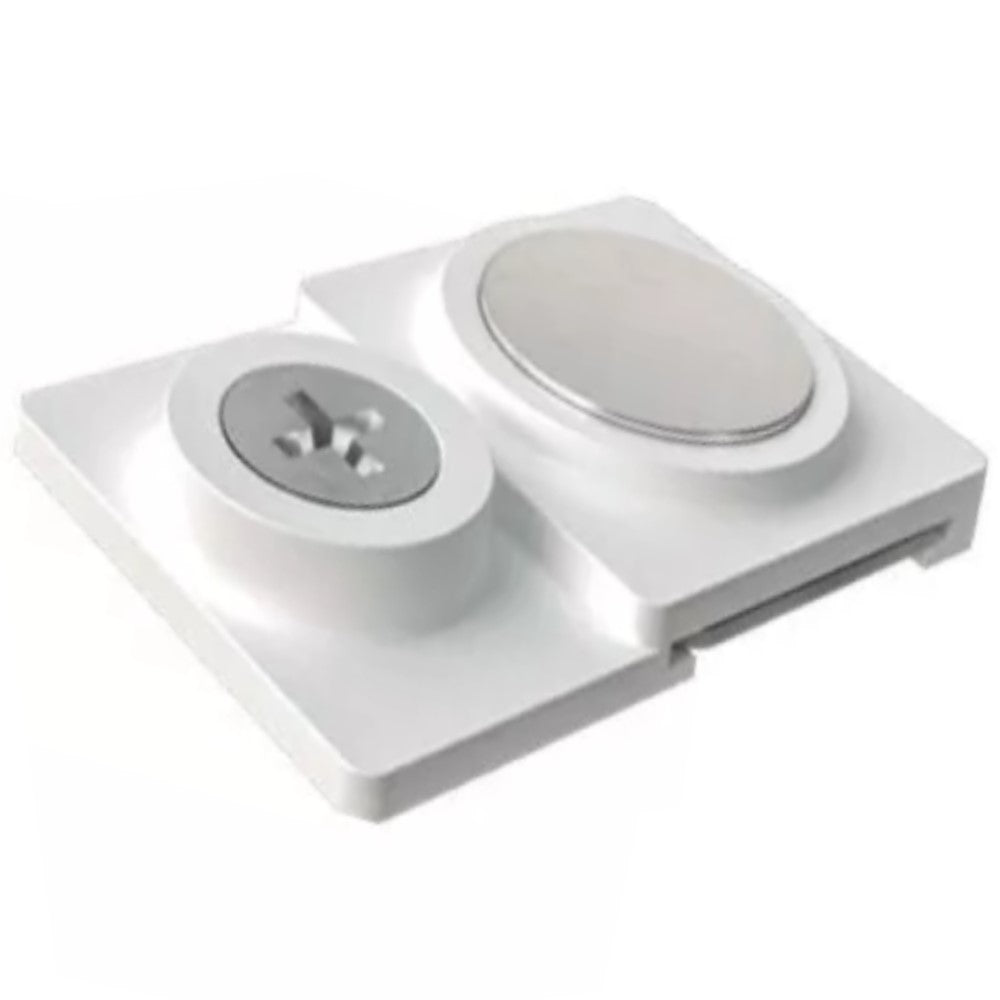 BASE FIJA CON IMAN BL FLAT COLOR BLANCO P3736-000 MCA ELECTROMAG