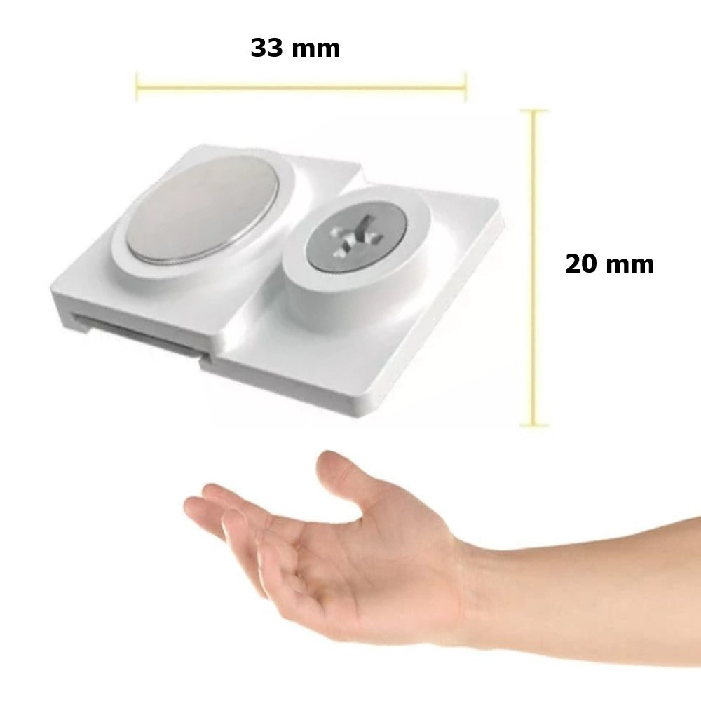 BASE FIJA CON IMAN BL FLAT COLOR BLANCO P3736-000 MCA ELECTROMAG