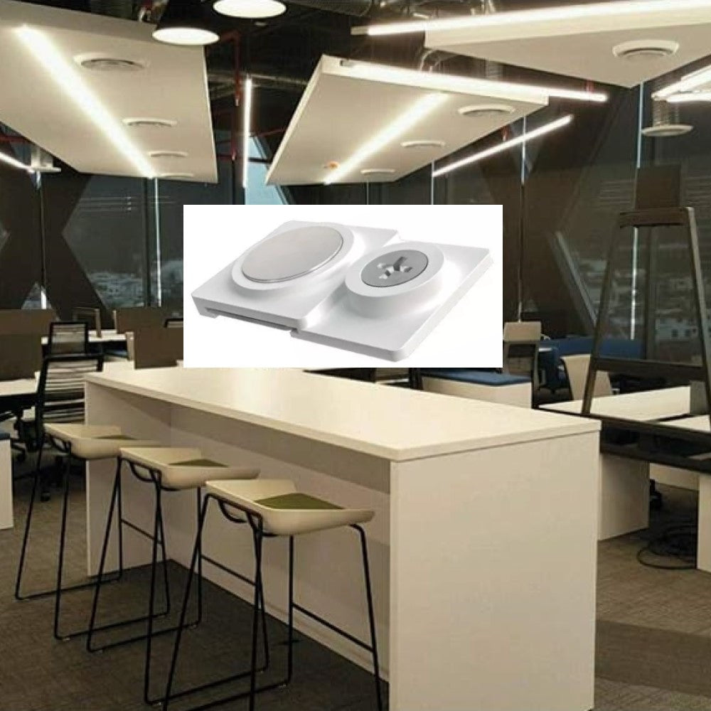 BASE FIJA CON IMAN BL FLAT COLOR BLANCO P3736-000 MCA ELECTROMAG