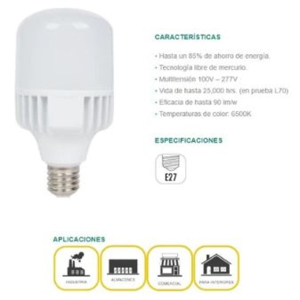 TOLEDO HIGH LED 40W/100-240V 6500K