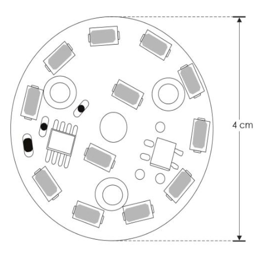 LAMPARA T/PASTILLA REDONDO LED 5W BLANCO 120 130V IP20 ILUMILEDS