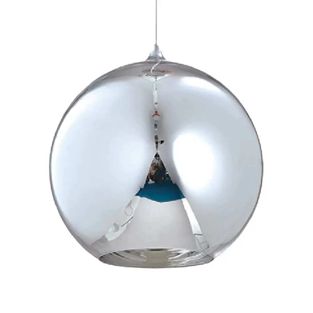 LUM COLGANTE SOLAR CROMO 34X35 CM 60W E26 (FOCO NO INCLUIDO) QUOR