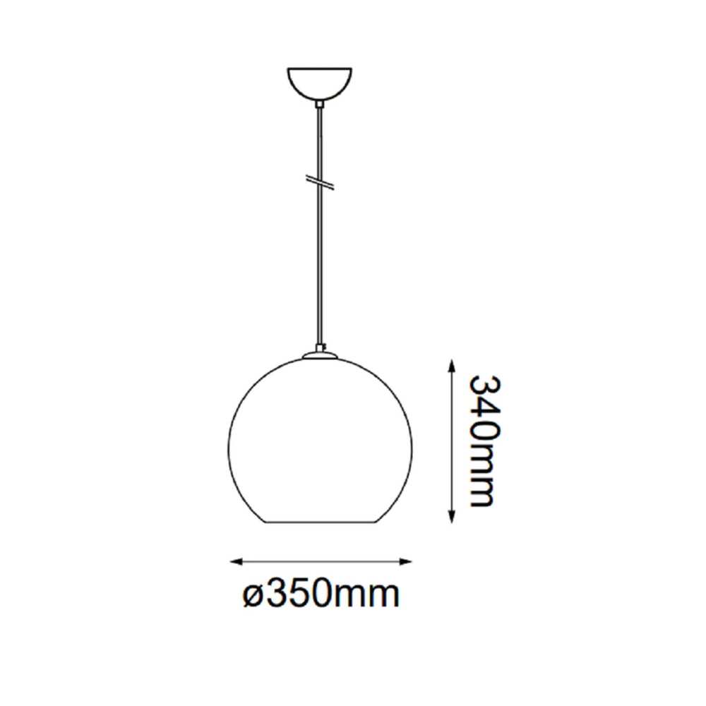 LUM COLGANTE SOLAR CROMO 34X35 CM 60W E26 (FOCO NO INCLUIDO) QUOR