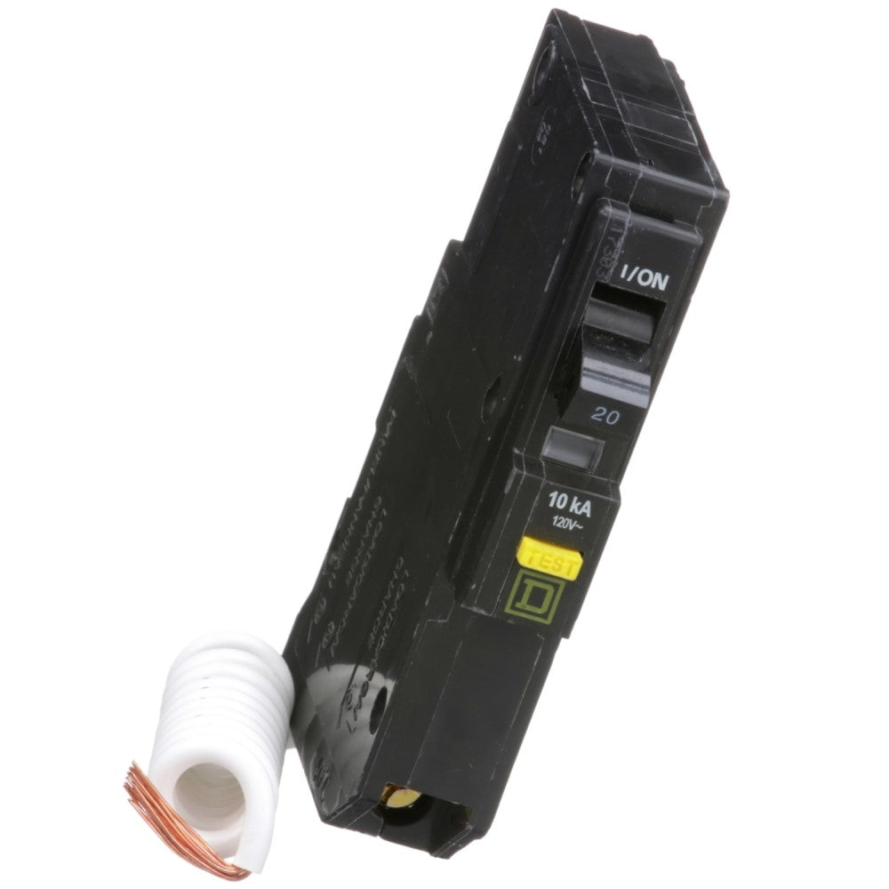 INTERRUPTOR TERMOMAGNETICO QO120GFI 1X20A 6MA GFI PGTAIL ENCHUFABLE 10KA SCHNEIDER ELECTRIC *** OFRECER BTP1C20R6 ***