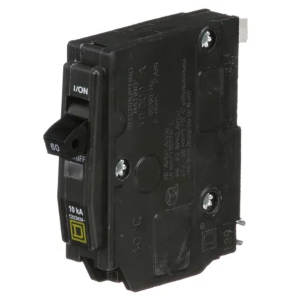 INTERRUPTOR TERMOMAGNETICO QO160 1X60A ENCHUFABLE 10KA 120V/240 SCHNEIDER ELECTRIC *** OFRECER BTN1/60 O MX:D160EE ***
