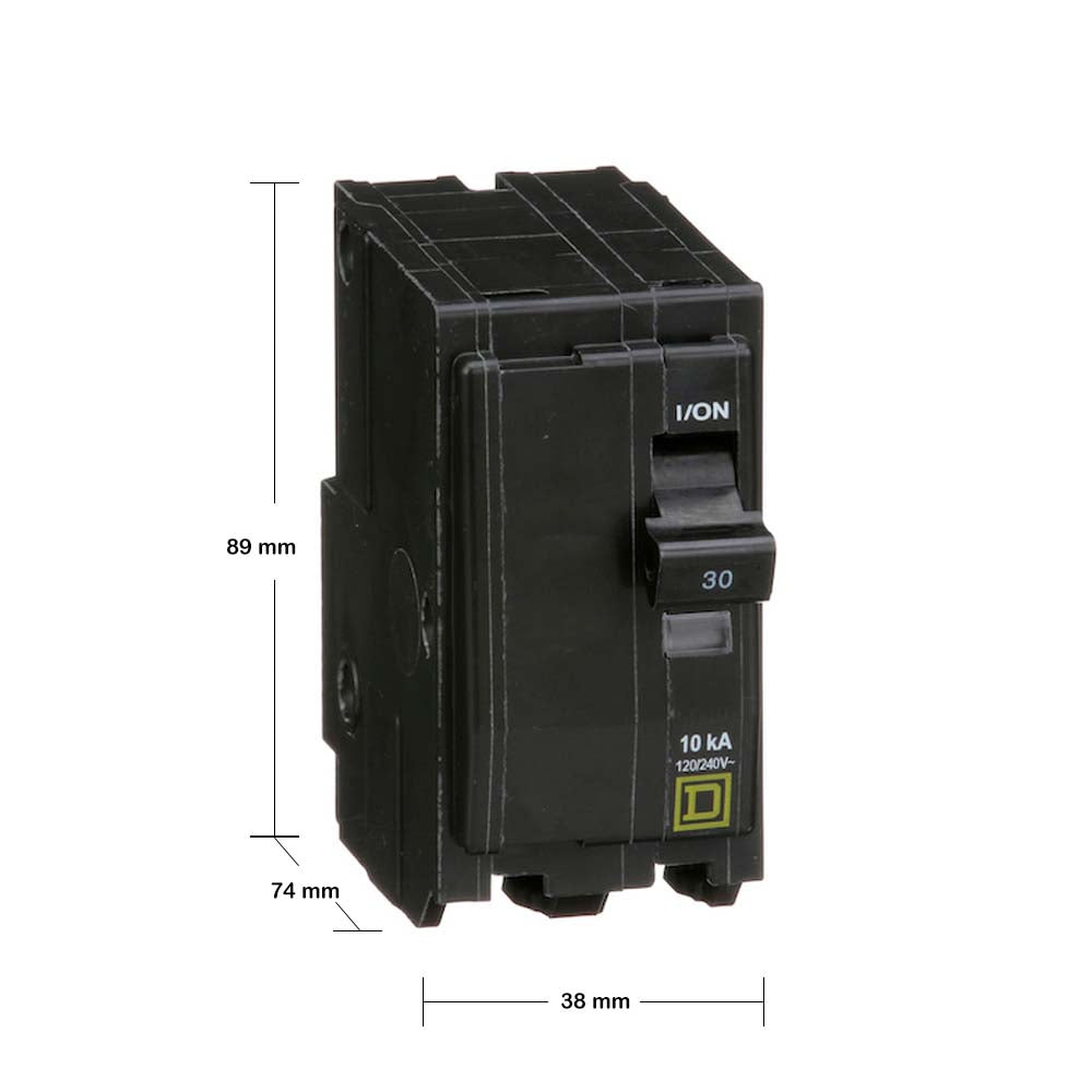 INTERRUPTOR TERMOMAGNETICO QO2100 2X100A ENCHUFABLE 10KA 120-240V SCHNEIDER ELECTRIC