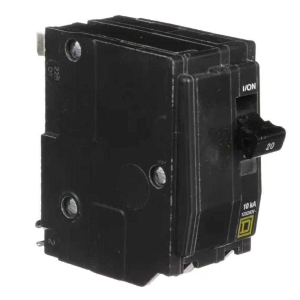 INTERRUPTOR TERMOMAGNETICO QO220 2X20A ENCHUFABLE 10KA 120-240V SCHNEIDER ELECTRIC *** OFRECER BTN2/20 O MX:D220EE ***