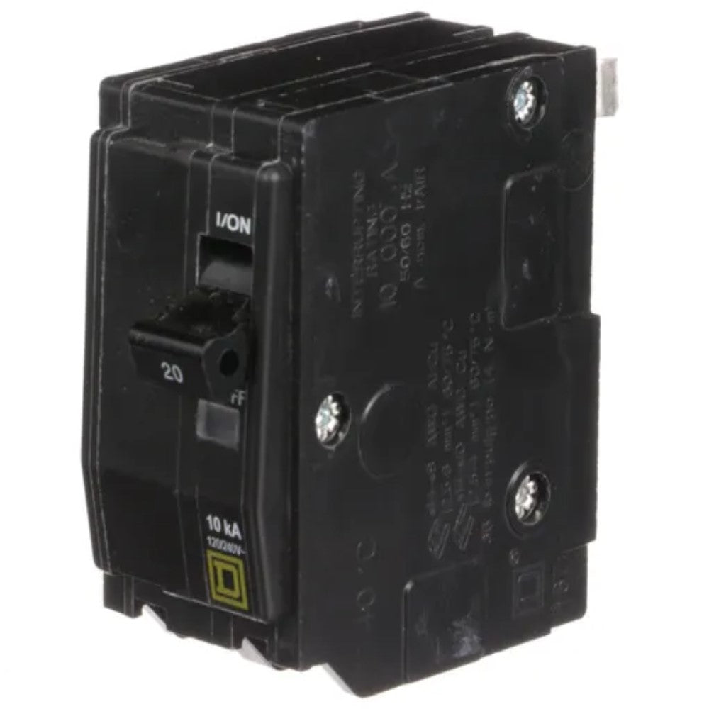 INTERRUPTOR TERMOMAGNETICO QO220 2X20A ENCHUFABLE 10KA 120-240V SCHNEIDER ELECTRIC *** OFRECER BTN2/20 O MX:D220EE ***