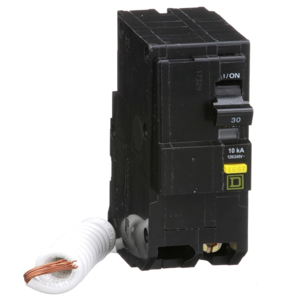 INTERRUPTOR TERMOMAGNETICO QO230GFI 2X30A ENCHUFABLE 10KA 120V 6MA GFI PGTAIL SCHNEIDER ELECTRIC