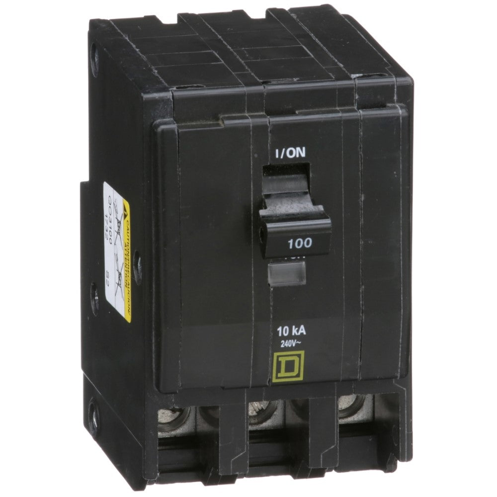 INTERRUPTOR TERMOMAGNETICO QO3100 3X100A ENCHUFABLE 10KA 120-240V SCHNEIDER ELECTRIC