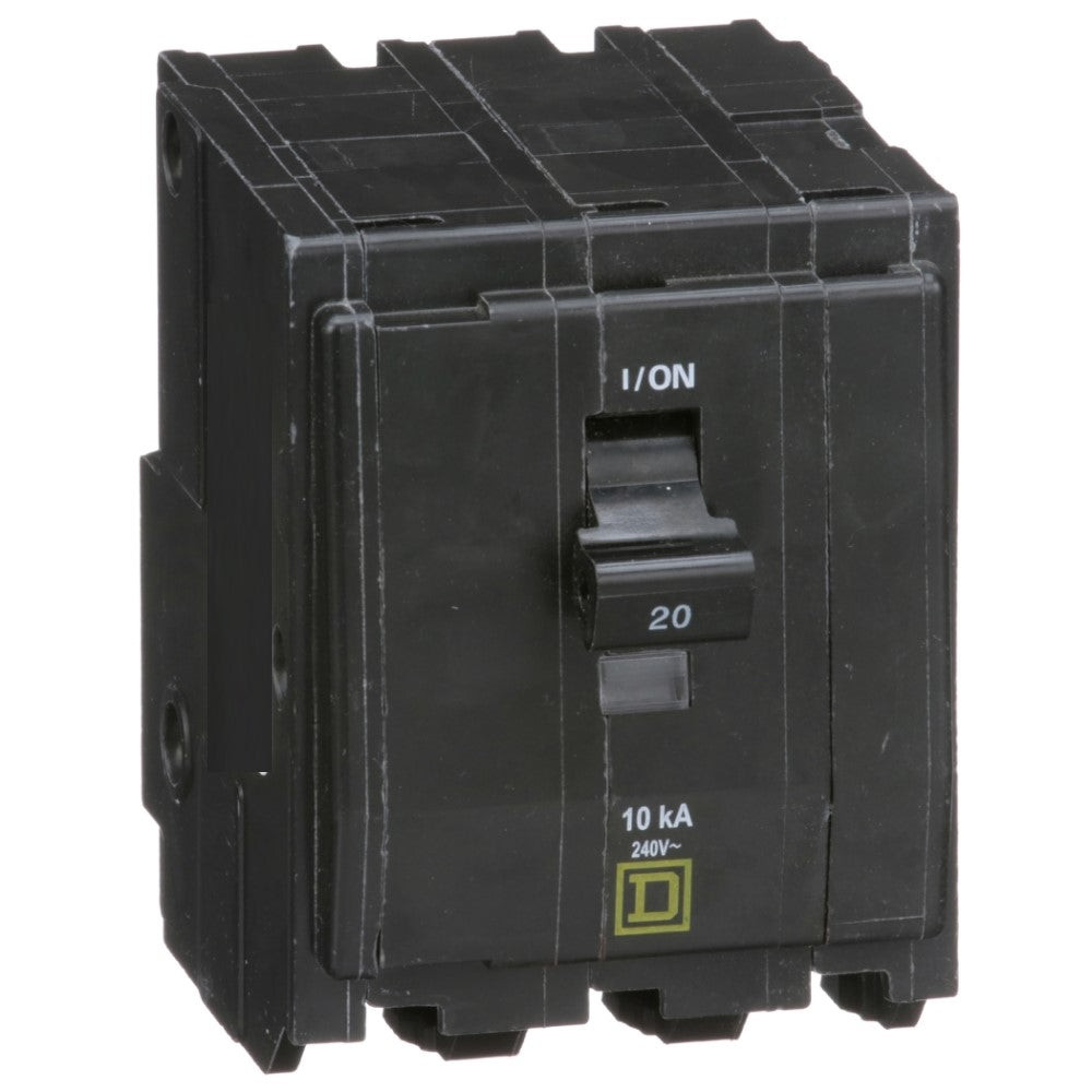 INTERRUPTOR TERMOMAGNETICO QO320 3X20A ENCHUFABLE 10KA 120-240V SCHNEIDER ELECTRIC *** OFRECER BTN3/20 ***