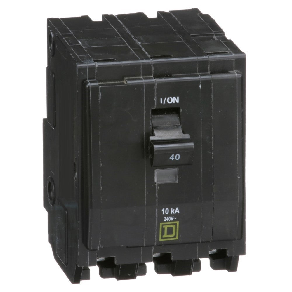 INTERRUPTOR TERMOMAGNETICO QO340 3X40A ENCHUFABLE 10KA 240V SCHNEIDER ELECTRIC *** OFRECER BTN3/40 ***