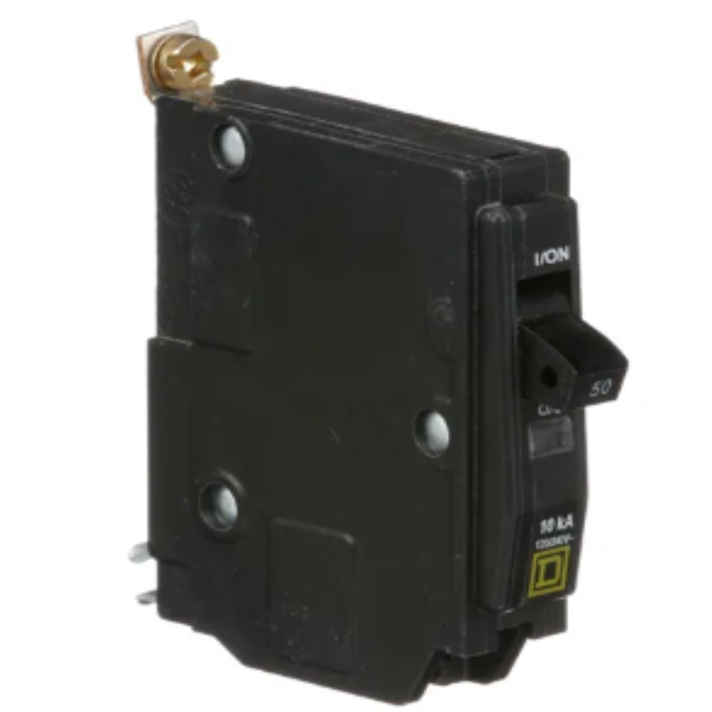 INTERRUPTOR TERMOMAGNETICO QOB150 1X50A ATORNILLABLE 10KA 120-240V SCHNEIDER ELECTRIC *** OFRECER BTN1/50B ***