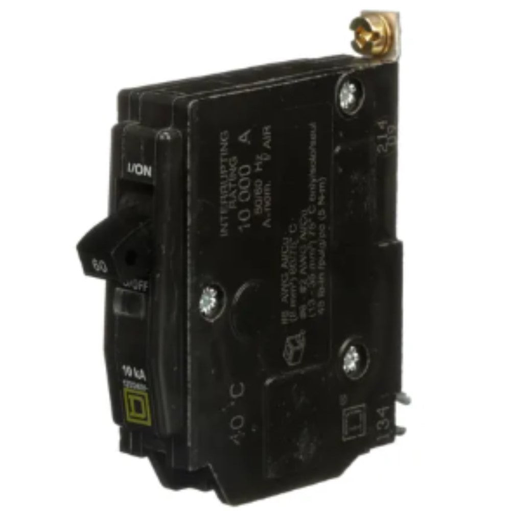 INTERRUPTOR TERMOMAGNETICO QOB160 1X60A ATORNILLABLE 10KA 120-240V SCHNEIDER ELECTRIC *** OFRECER BTN1/60B ***