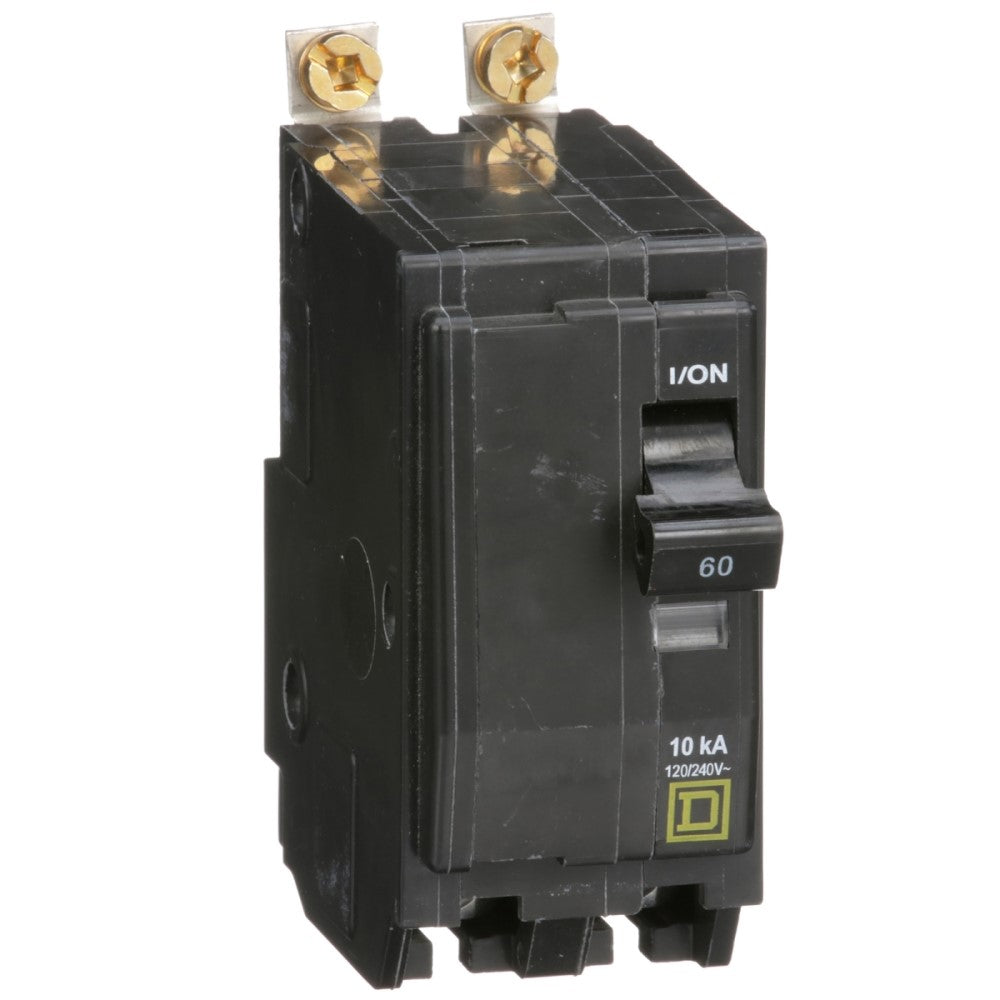 INTERRUPTOR TERMOMAGNETICO QOB260 2X60A ATORNILLABLE 10KA 120-240V SCHNEIDER ELECTRIC *** OFRECER BTN2/60B ***