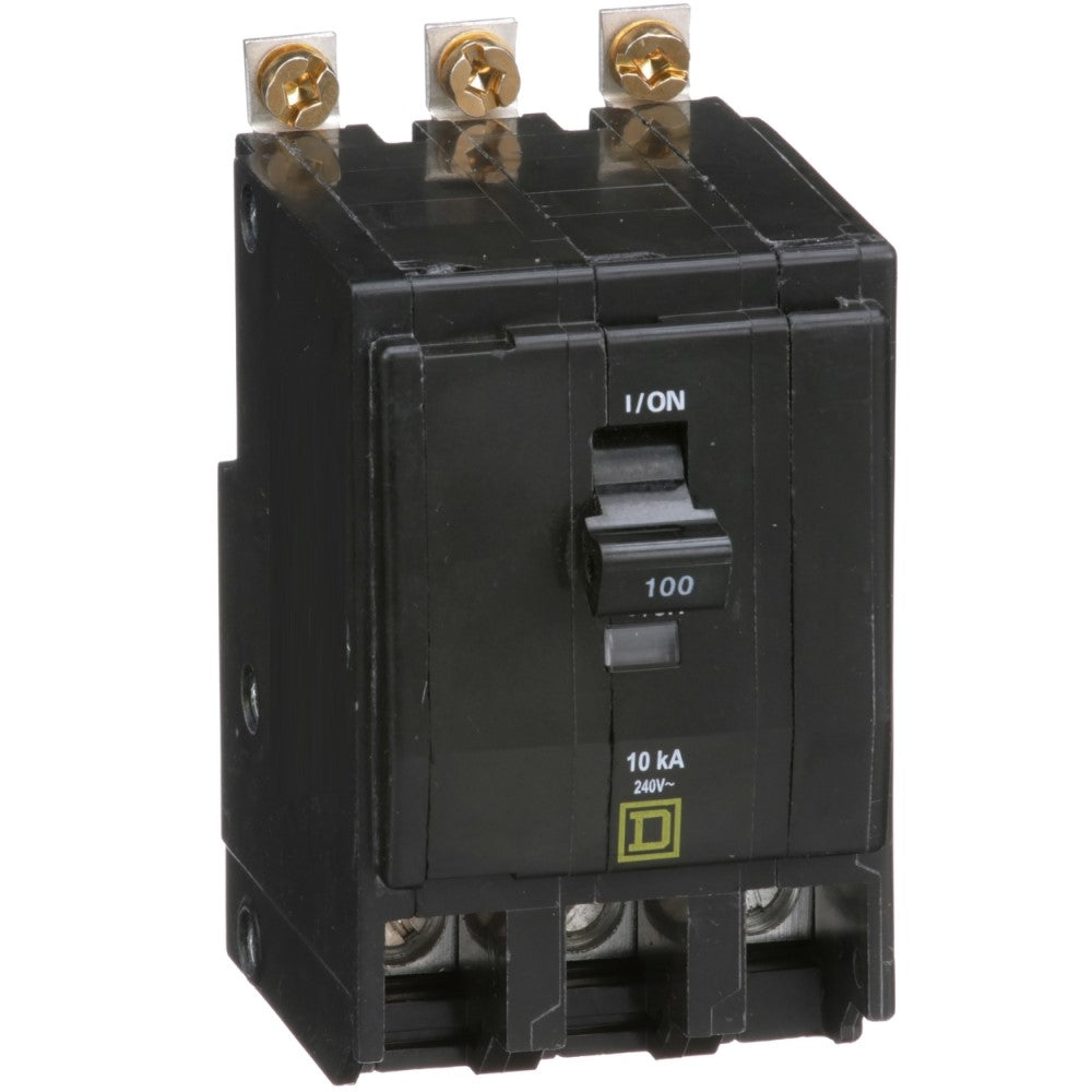 INTERRUPTOR TERMOMAGNETICO QOB3100 3X100A ATORNILLABLE 10KA 120-240V SCHNEIDER ELECTRIC