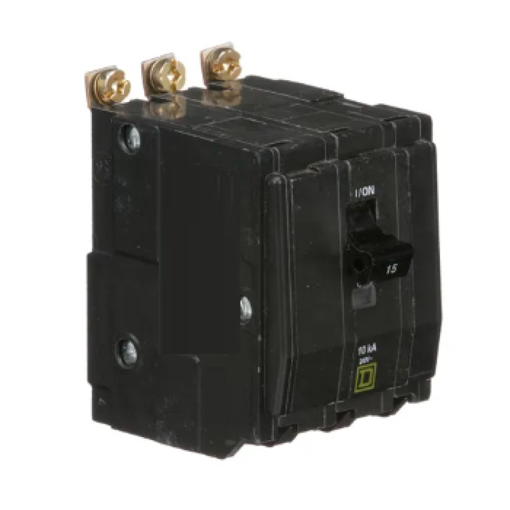 INTERRUPTOR TERMOMAGNETICO QOB315 3X15A ATORNILLABLE 10KA 120-240V SCHNEIDER ELECTRIC *** OFRECER BTN3/15B ***