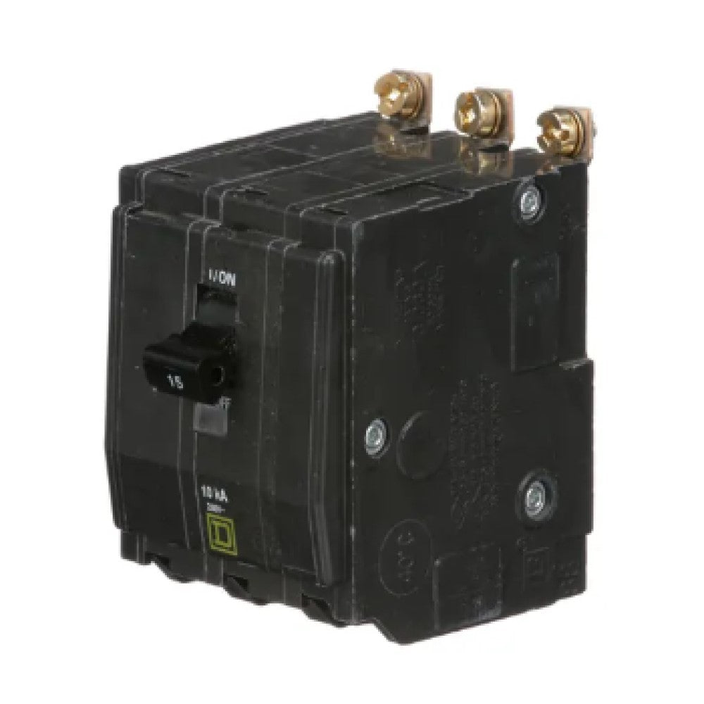 INTERRUPTOR TERMOMAGNETICO QOB315 3X15A ATORNILLABLE 10KA 120-240V SCHNEIDER ELECTRIC *** OFRECER BTN3/15B ***