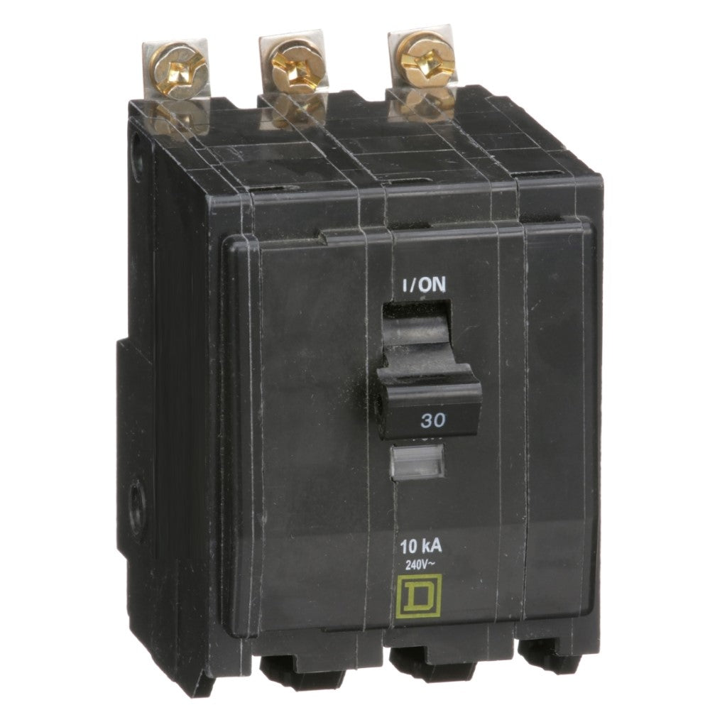 INTERRUPTOR TERMOMAGNETICO QOB330 3X30A ATORNILLABLE 10KA 120-240V SCHNEIDER ELECTRIC *** OFRECER BTN3/30B ***