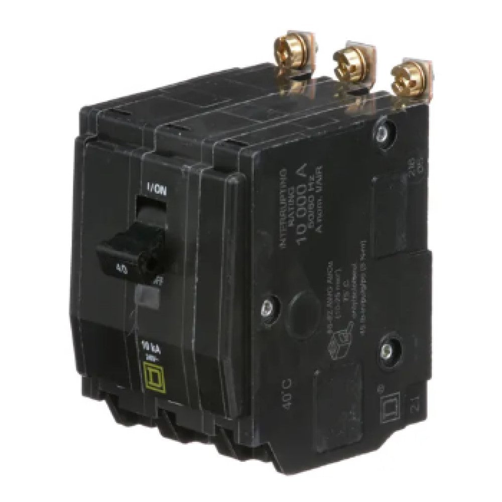 INTERRUPTOR TERMOMAGNETICO QOB340 3X40A ATORNILLABLE 10KA 120-240V SCHNEIDER ELECTRIC *** OFRECER BTN3/40B ***