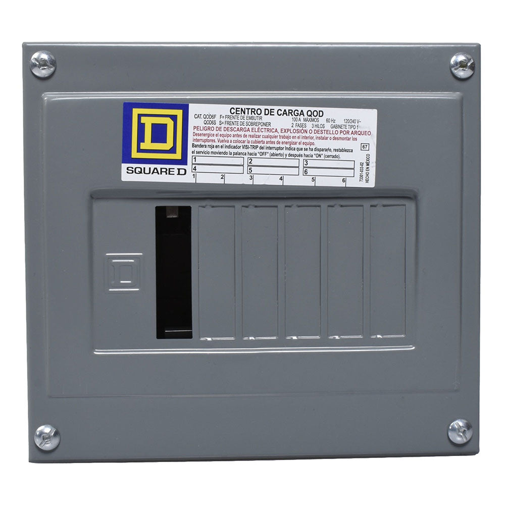 C.DE CARGA 6P./100A.QOD6S SOBREPONER SQUARE D