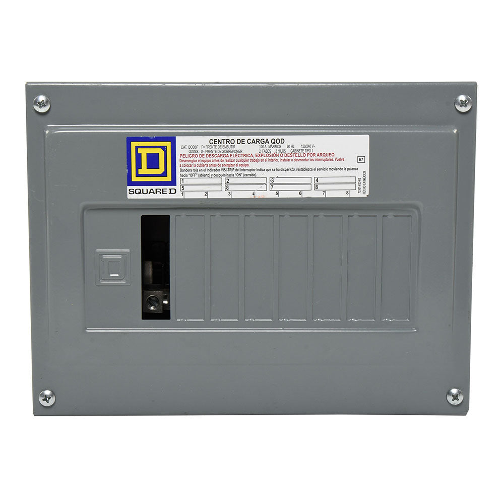 C.DE CARGA 8P./100A.QOD8S SOBREPONER SQUARE D *** OFRECER BTN/8SN ***