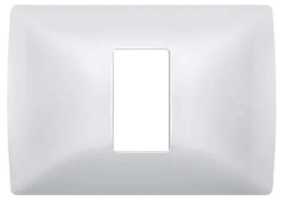 PLACA DE RESINA BTICINO CON CHASIS BLANCO MÉRIDA 1 MÓDULO QZ4803M1BN