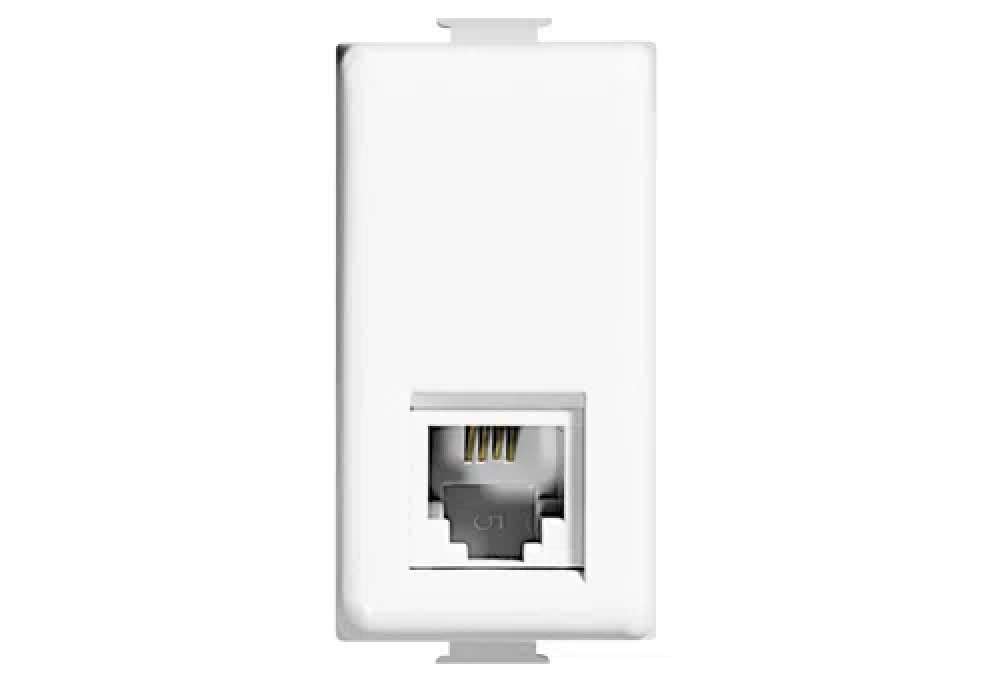TOMA DE TELÉFONO BTICINO 4H 1 MÓDULO BLANCO QZ5958/11N