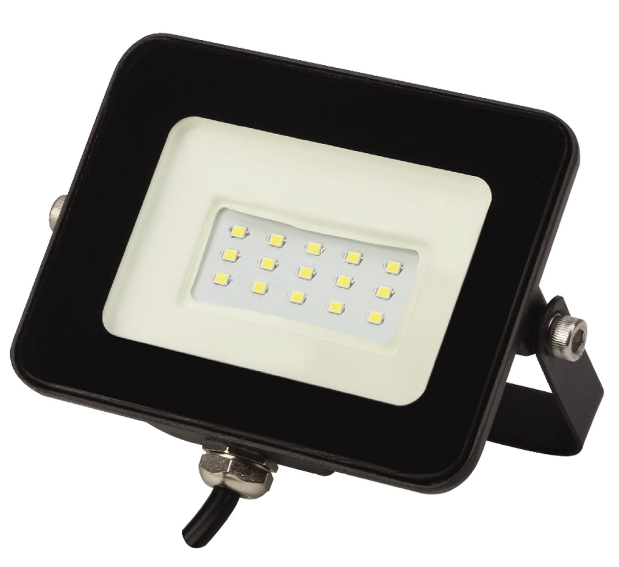 REFLECTOR LED 10W 100-260V 6500K P/EXTERIOR COLOR NEGRO IP65 ***HAE2025***