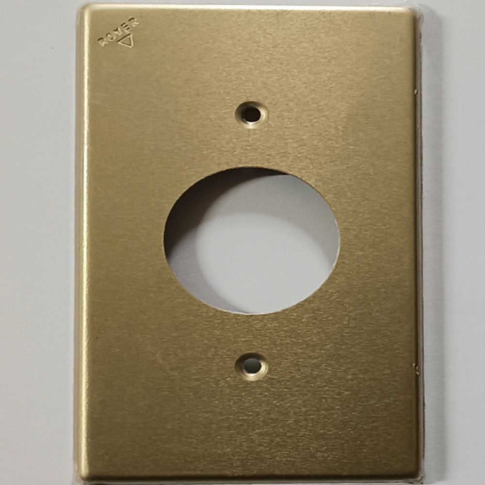 PLACA DE ALUMINIO DORADA WD0358 P/CONTACTO REDONDO ROYER