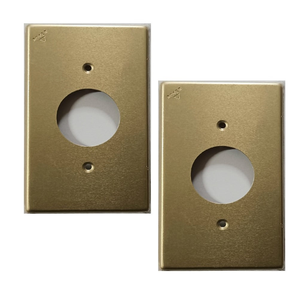 PLACA DE ALUMINIO DORADA WD0358 P/CONTACTO REDONDO ROYER