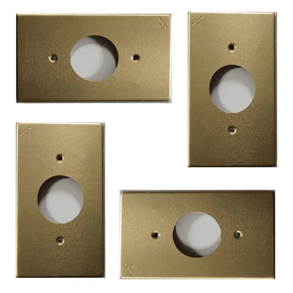 PLACA DE ALUMINIO DORADA WD0358 P/CONTACTO REDONDO ROYER