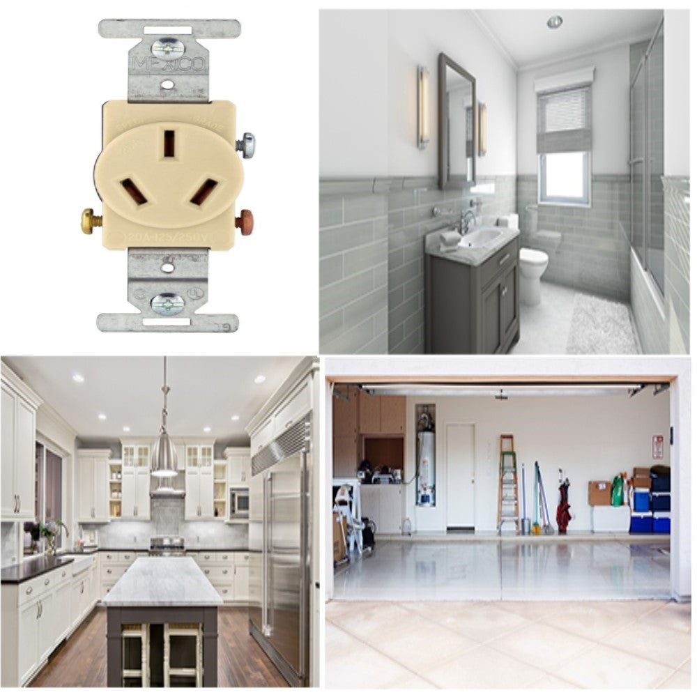 RECEPTACULO SENC. 20A/125-250V. NEMA 10-20R 805V-BOX ARROW HART