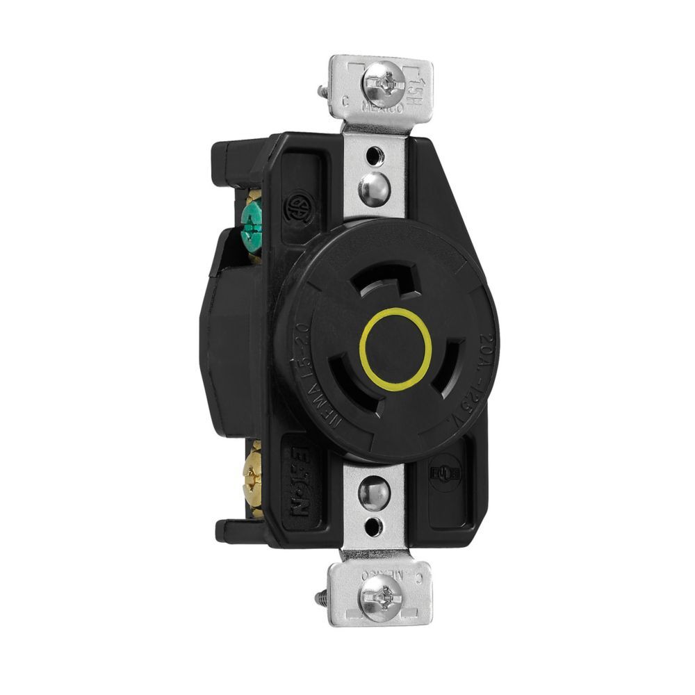 RECEPTACULO NYLON 2P-3H AHCL520R PUESTA TIERRA L5-20R A. HART *** OFRECER 02310-000 ***