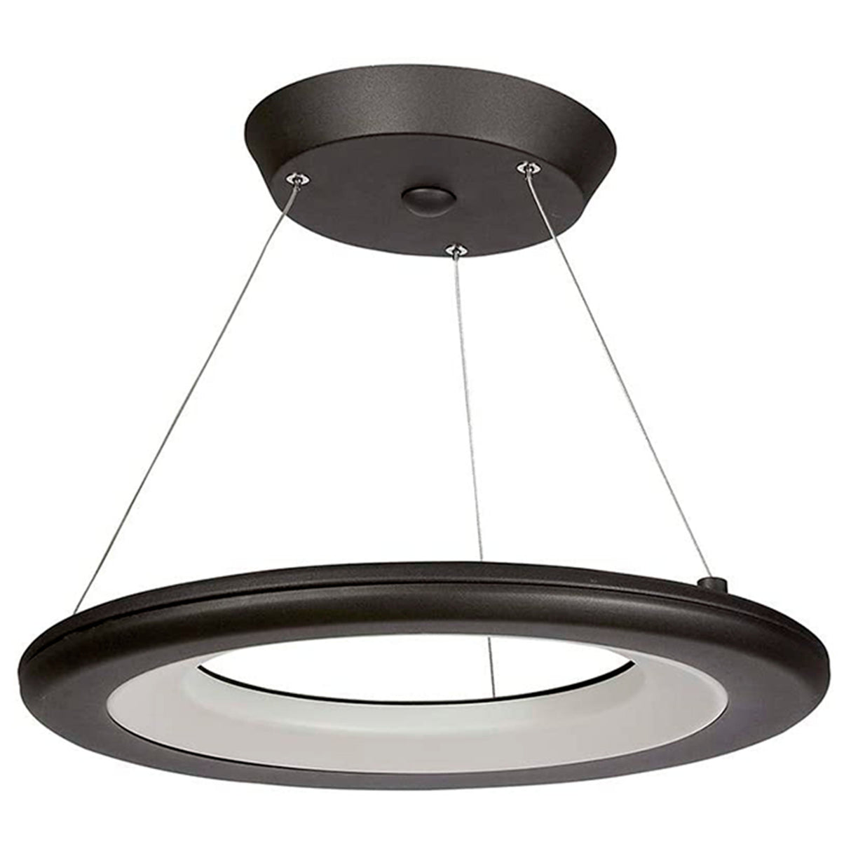 LUMINARIO LED SUSPENDIDO 32W/127-220V. KUNA LED NEGRO 3000K LUZ CALIDA CONSTRULITA