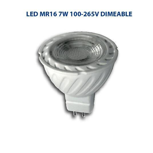 FOCO LED MR16 7W 65K 130V DIMEABLE (S00367)
