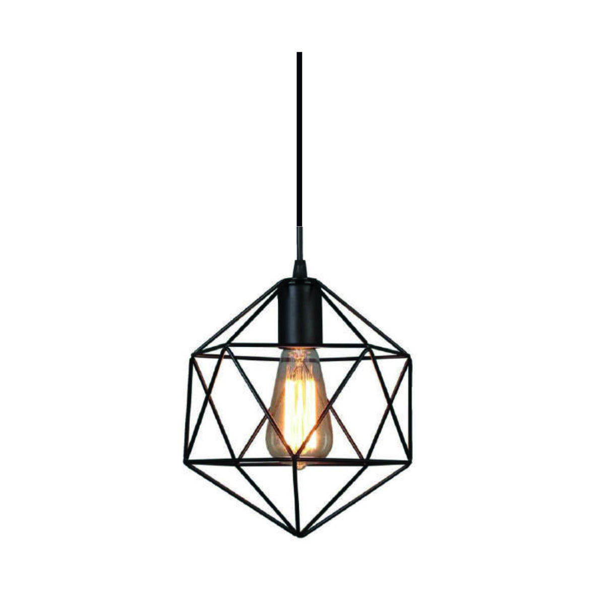 LUMINARIO COLGANTE RETRO SD-11/N 1 LUZ E26 130V 60W MAX NEGRO SAGLITE DECO