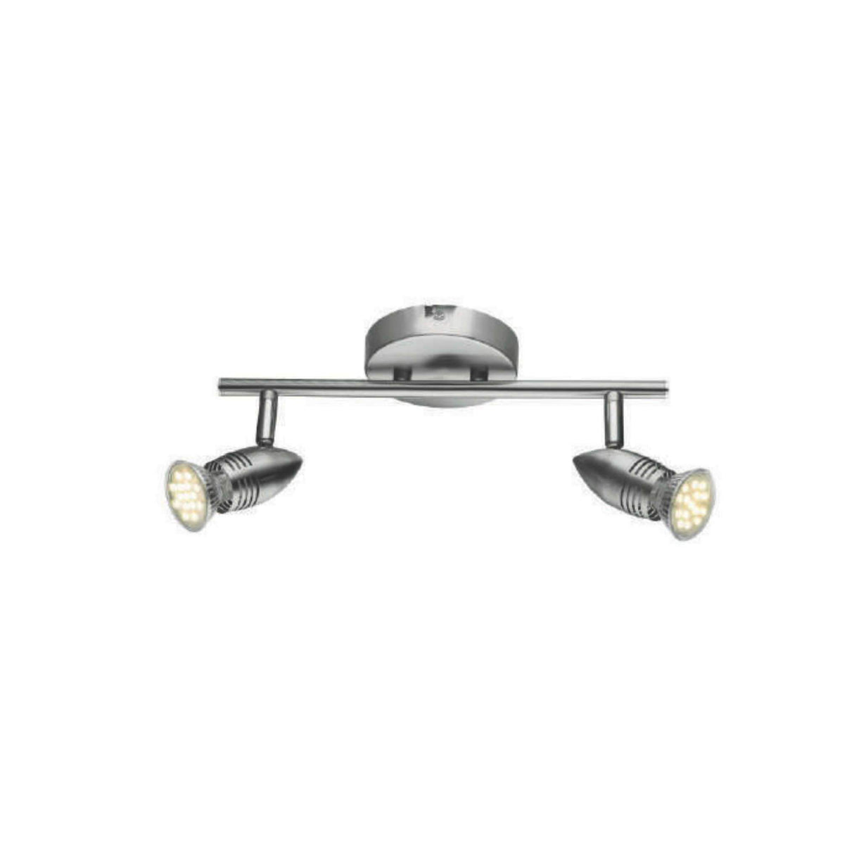 LAMPARA TECHO RIEL 2 LUCES LTR-01/2 LUZ GU10 130V 100W MAX SATIN SAGLITE DECO