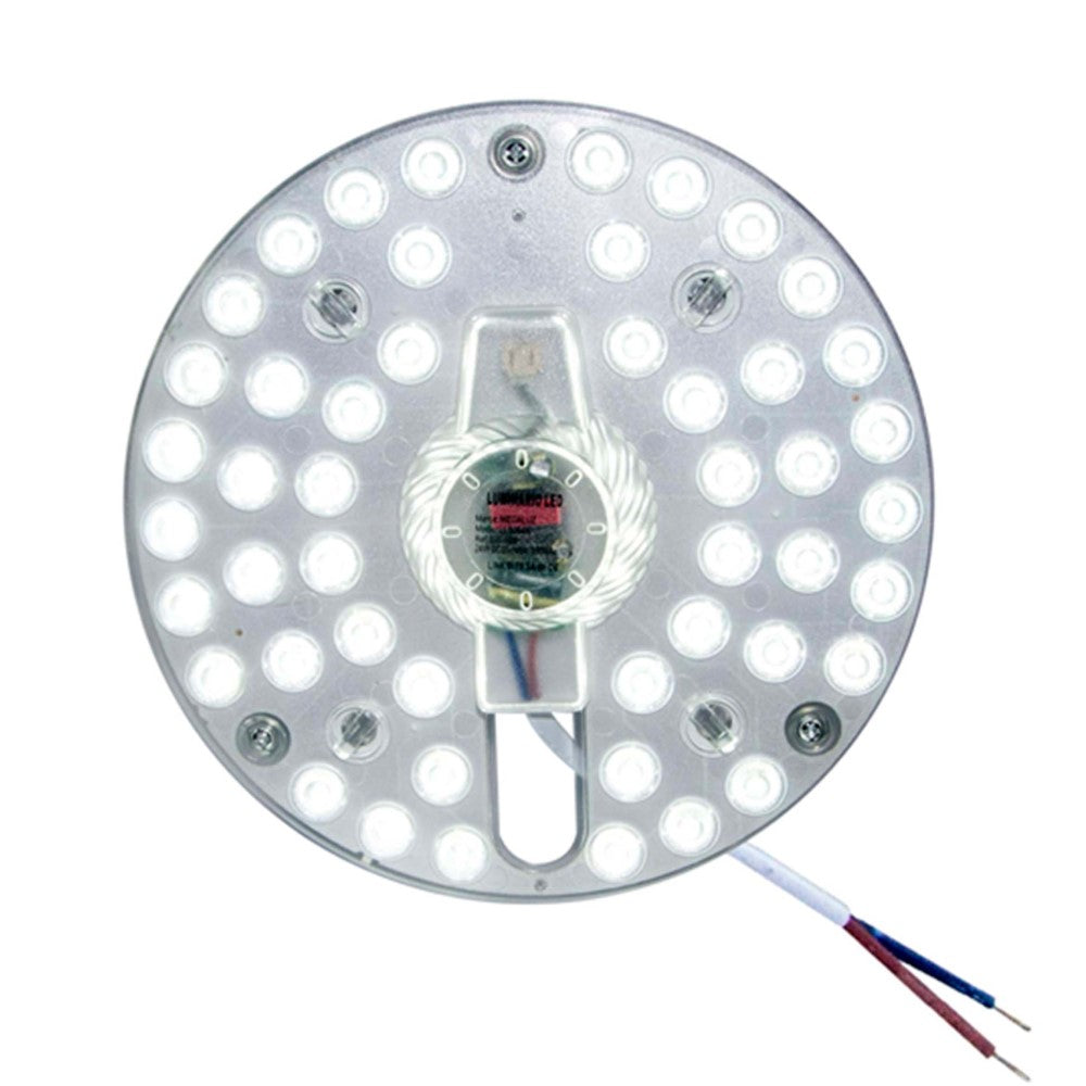 TABLILLA LED REDODNDA CON IMAN 24W 6500K 85-265V PARA REPUESTO O REEMPLAZO EN LUMINARIAS CON BASE FOCO E26 MR16 GU10 MEGALUZ ***SIN T.E.***