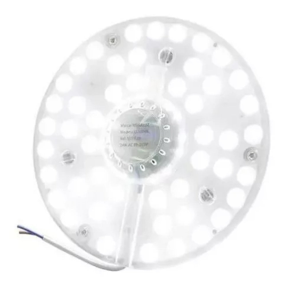 TABLILLA LED REDODNDA CON IMAN 24W 6500K 85-265V PARA REPUESTO O REEMPLAZO EN LUMINARIAS CON BASE FOCO E26 MR16 GU10 MEGALUZ ***SIN T.E.***